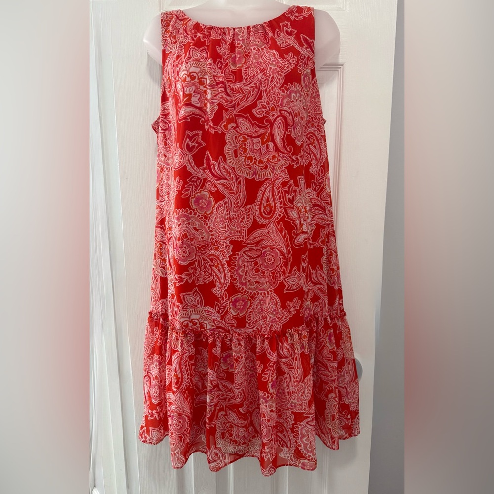 Eliza J Red Paisley Dress
